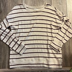 Maurices Maroon striped Sweater